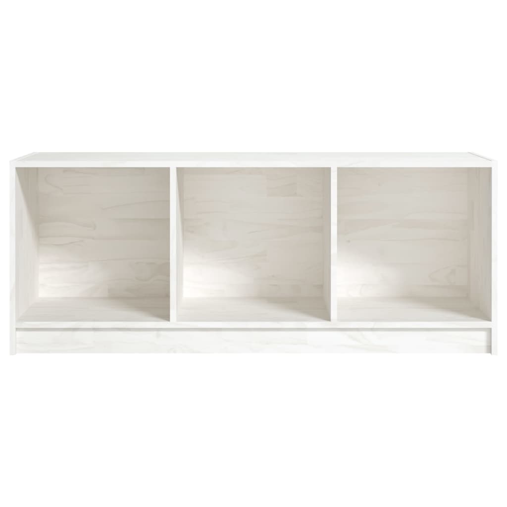 Tv-Meubel 04X33X4 Cm Massief Grenenhout Wit