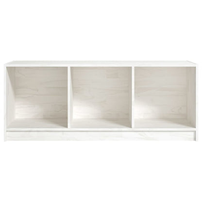Tv-Meubel 04X33X4 Cm Massief Grenenhout Wit