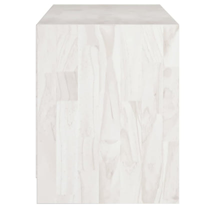 Tv-Meubel 04X33X4 Cm Massief Grenenhout Wit