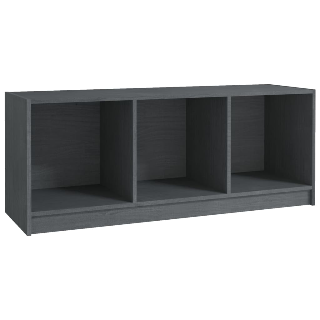 Tv-Meubel 04X33X4 Cm Massief Grenenhout Grijs