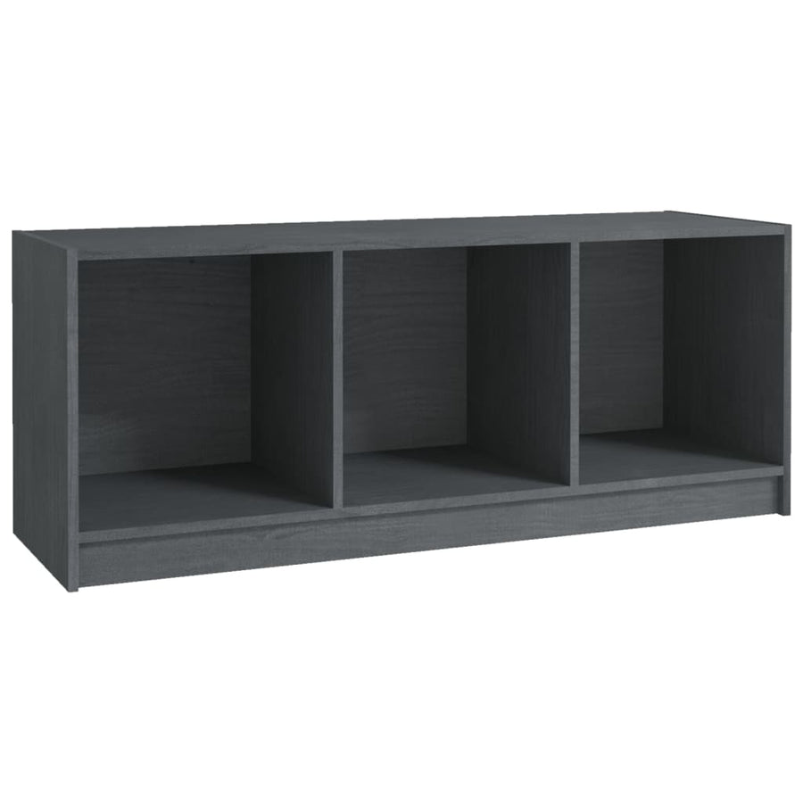 Tv-Meubel 04X33X4 Cm Massief Grenenhout Grijs