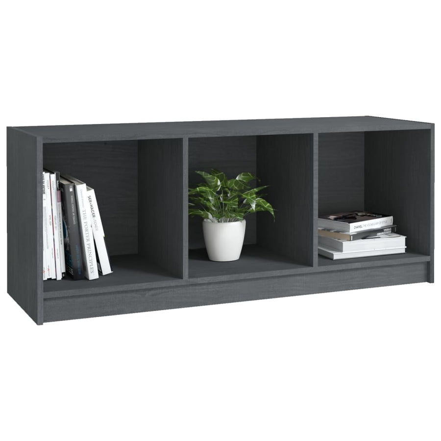 Tv-Meubel 04X33X4 Cm Massief Grenenhout Grijs