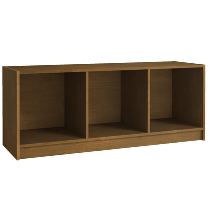 Tv-Meubel 04X33X4 Cm Massief Grenenhout Honingbruin