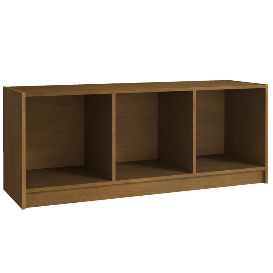 Tv-Meubel 04X33X4 Cm Massief Grenenhout Honingbruin