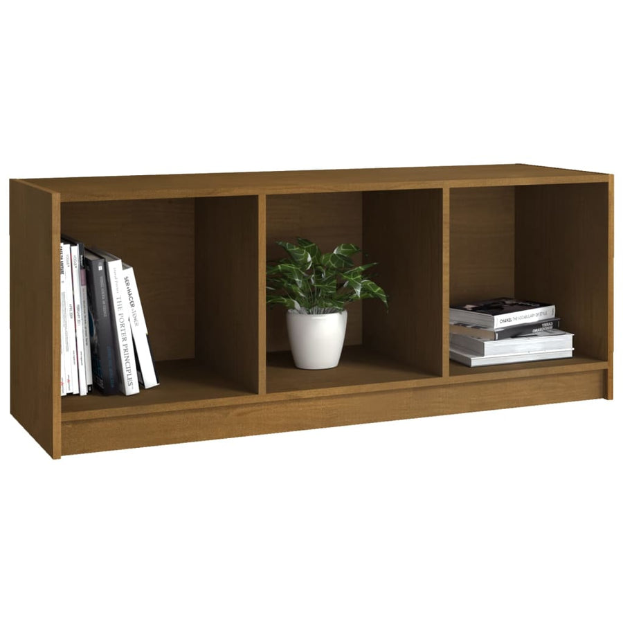 Tv-Meubel 04X33X4 Cm Massief Grenenhout Honingbruin