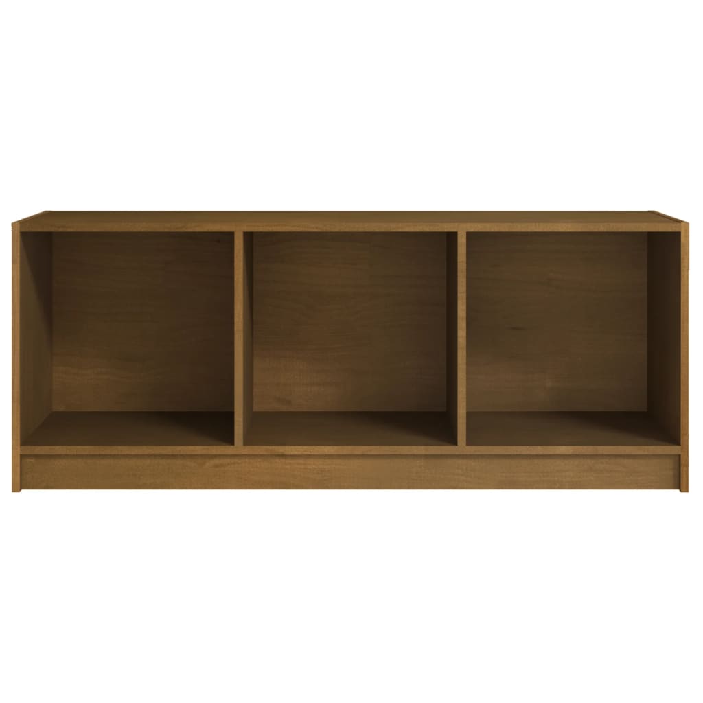 Tv-Meubel 04X33X4 Cm Massief Grenenhout Honingbruin