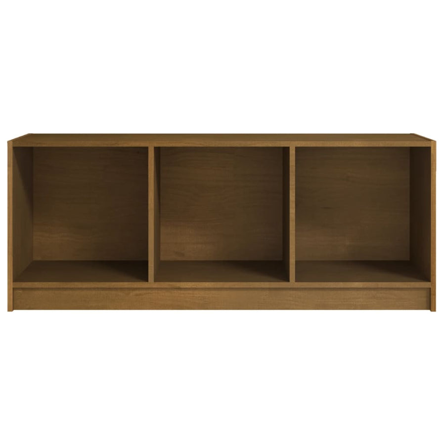 Tv-Meubel 04X33X4 Cm Massief Grenenhout Honingbruin