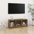 TV cabinet 104x33x41 cm solid pine honey brown