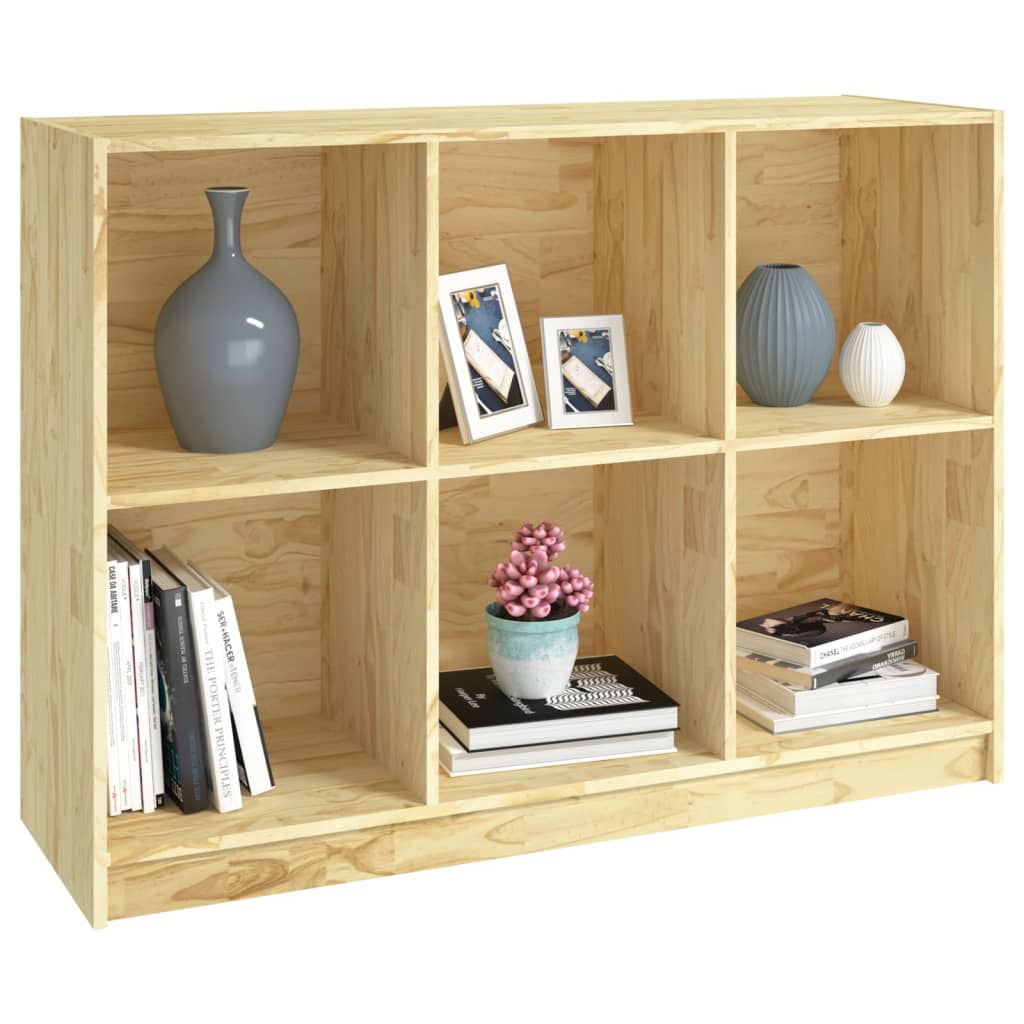 Boekenkast 04X33X76 Cm Massief Grenenhout Naturel