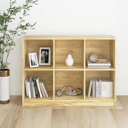 Boekenkast 04X33X76 Cm Massief Grenenhout Naturel