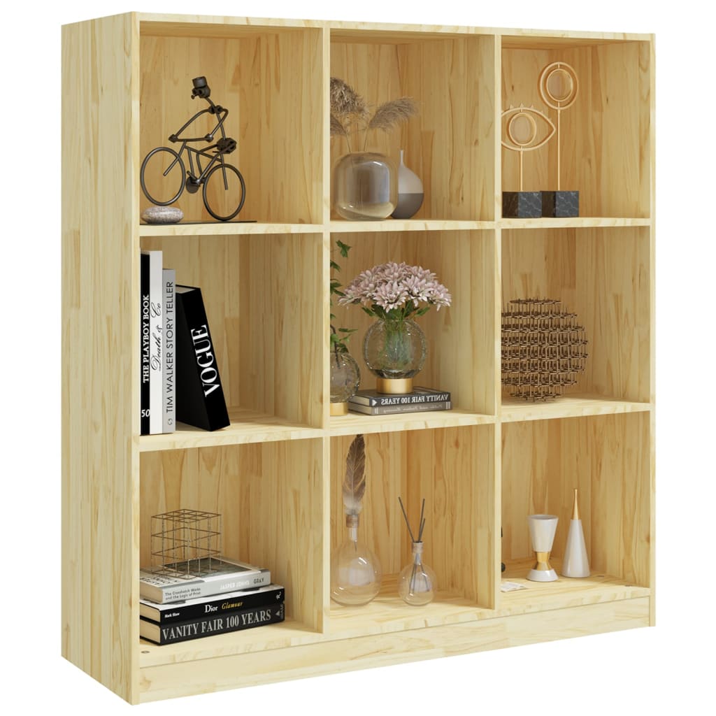 Boekenkast / Kamerscherm 04X33,5X0 Cm Massief Grenenhout Naturel