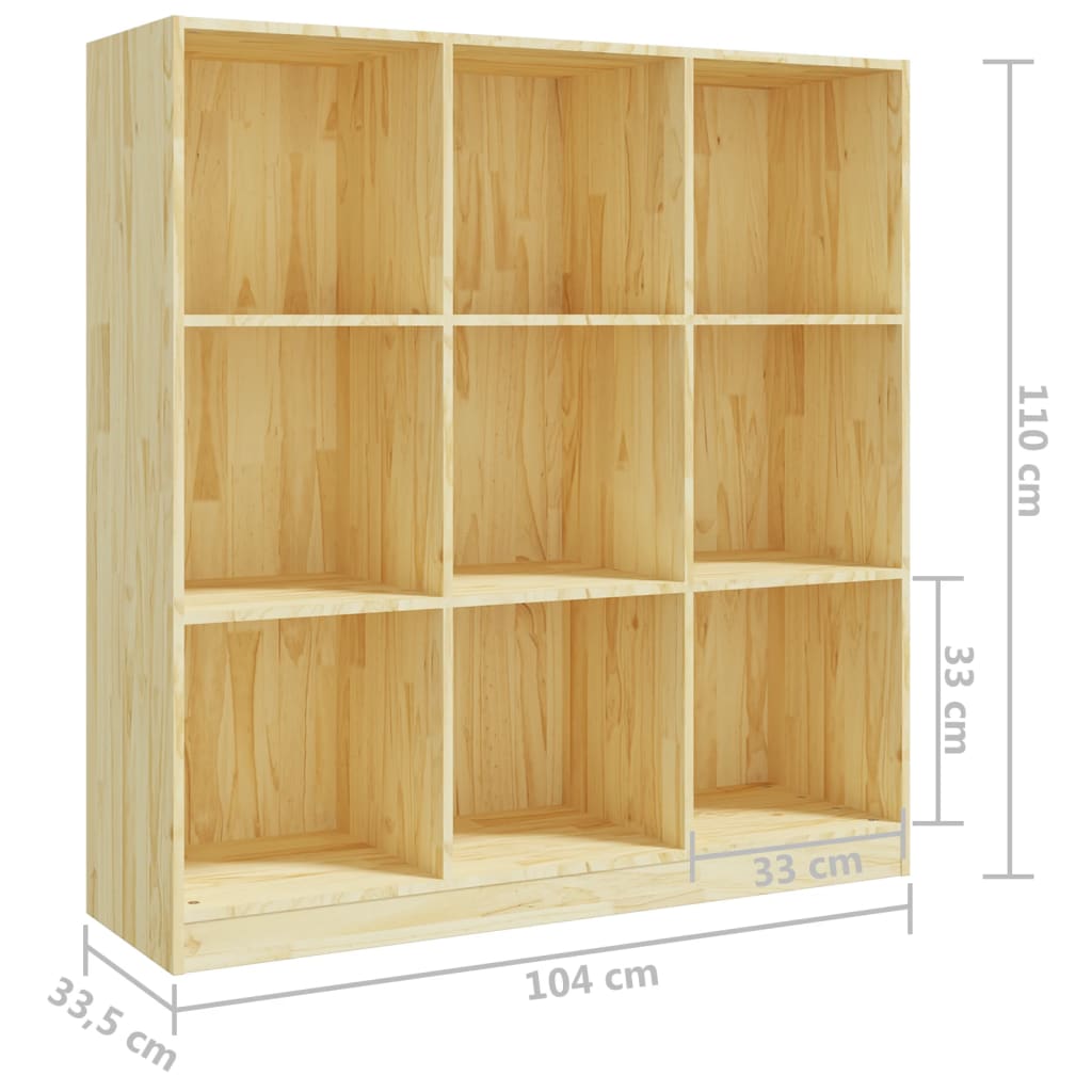 Boekenkast / Kamerscherm 04X33,5X0 Cm Massief Grenenhout Naturel