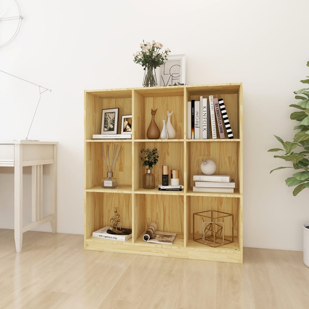 Boekenkast / Kamerscherm 04X33,5X0 Cm Massief Grenenhout Naturel