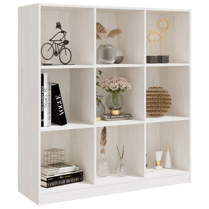 Boekenkast/Kamerscherm 04X33,5X0 Cm Massief Grenenhout Wit