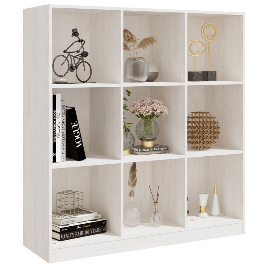 Boekenkast/Kamerscherm 04X33,5X0 Cm Massief Grenenhout Wit