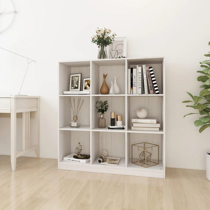 Boekenkast/Kamerscherm 04X33,5X0 Cm Massief Grenenhout Wit