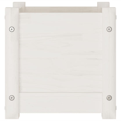 Plantenbak 3X3X3 Cm Massief Grenenhout 1 Wit