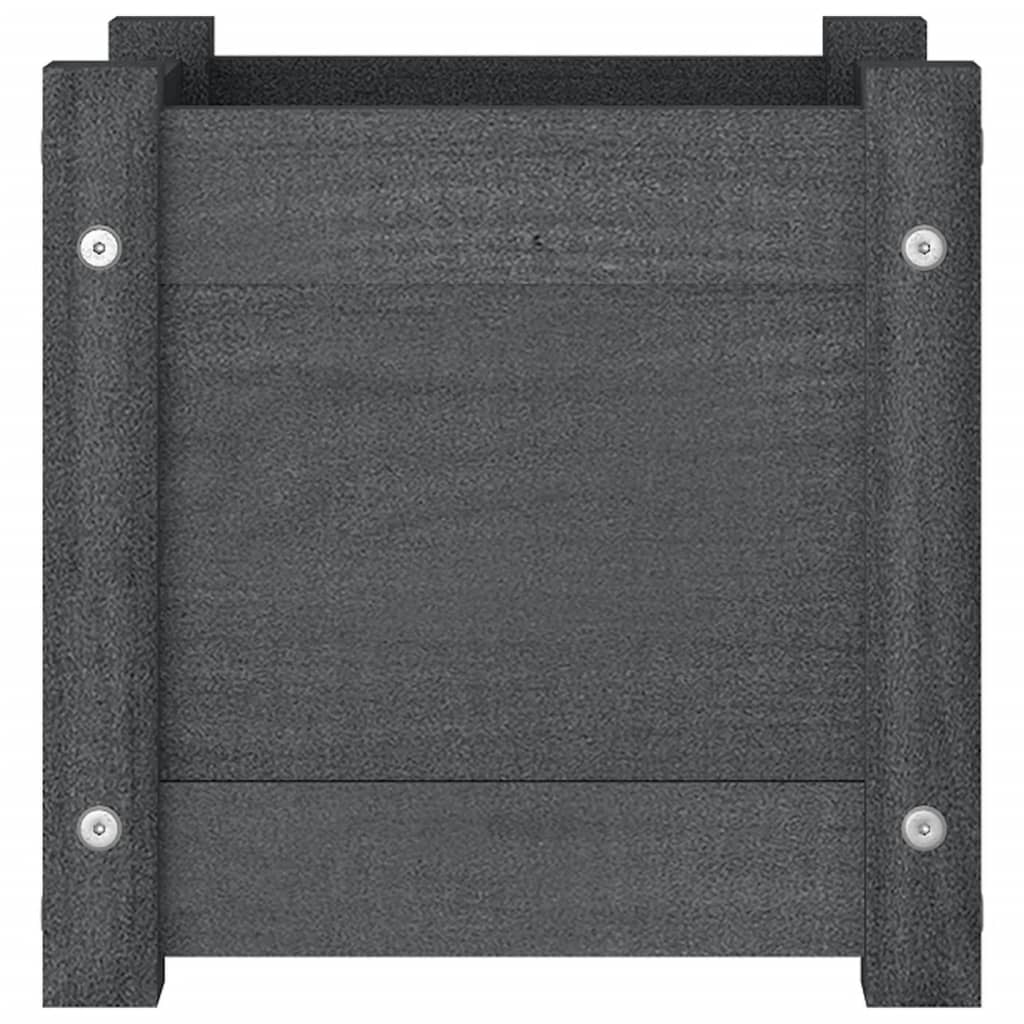 Plantenbakken 3X3X3 Cm Massief Grenenhout 2 1 Grijs