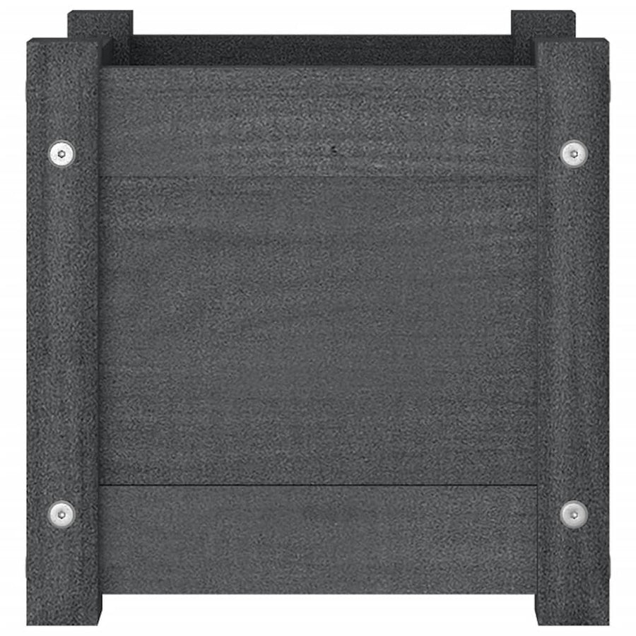 Plantenbakken 3X3X3 Cm Massief Grenenhout 2 1 Grijs