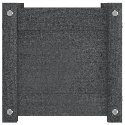 Plantenbakken 3X3X3 Cm Massief Grenenhout 2 1 Grijs
