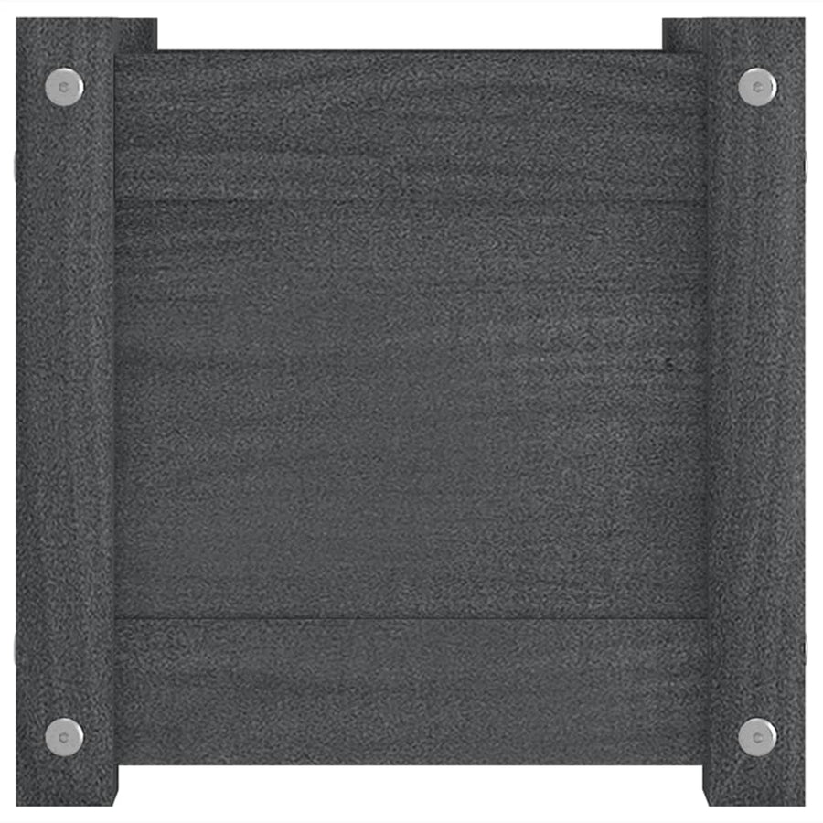 Plantenbakken 3X3X3 Cm Massief Grenenhout 2 1 Grijs