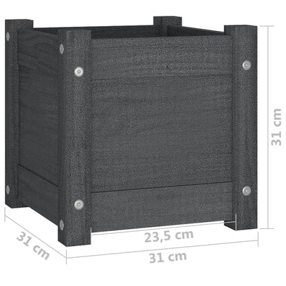 Plantenbakken 3X3X3 Cm Massief Grenenhout 2 1 Grijs