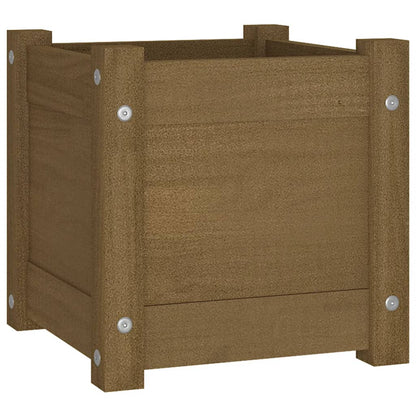 Plantenbak 3X3X3 Cm Massief Grenenhout 1 Honingbruin