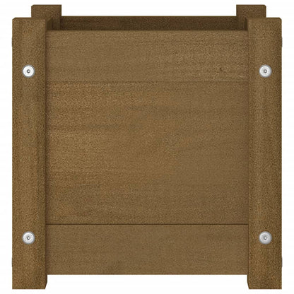 Plantenbak 3X3X3 Cm Massief Grenenhout 1 Honingbruin