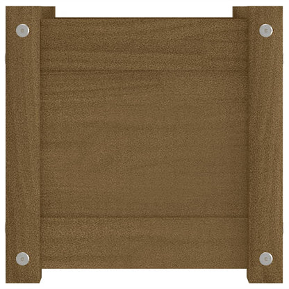Plantenbak 3X3X3 Cm Massief Grenenhout 1 Honingbruin