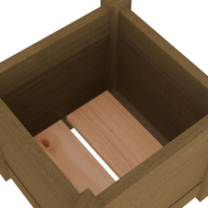 Plantenbak 3X3X3 Cm Massief Grenenhout 1 Honingbruin