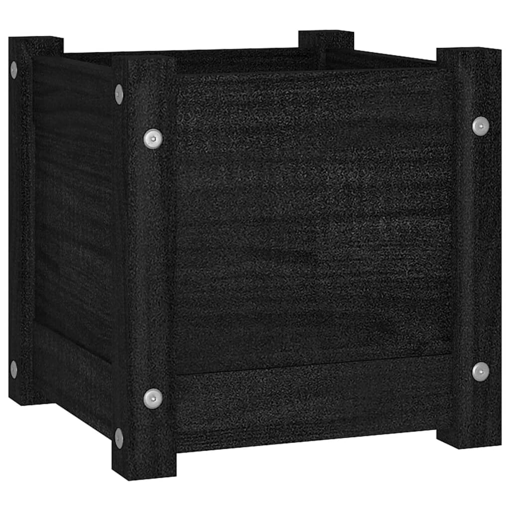 Plantenbakken 3X3X3 Cm Massief Grenenhout 2 1 Zwart