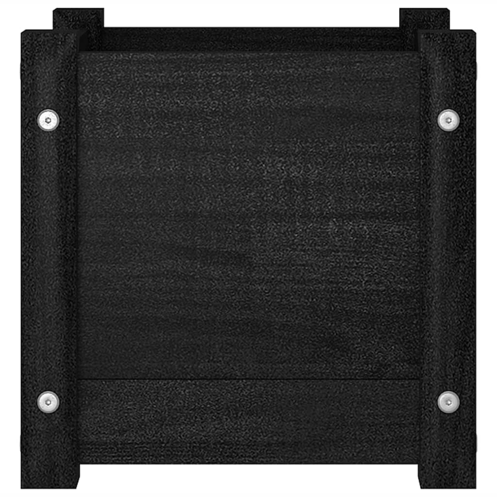 Plantenbakken 3X3X3 Cm Massief Grenenhout 2 1 Zwart