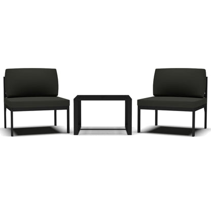 3-Delige Loungeset Met Kussens Aluminium Antracietkleurig