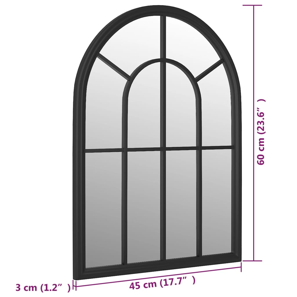 Spiegel 60X45 Cm Ijzer Zwart