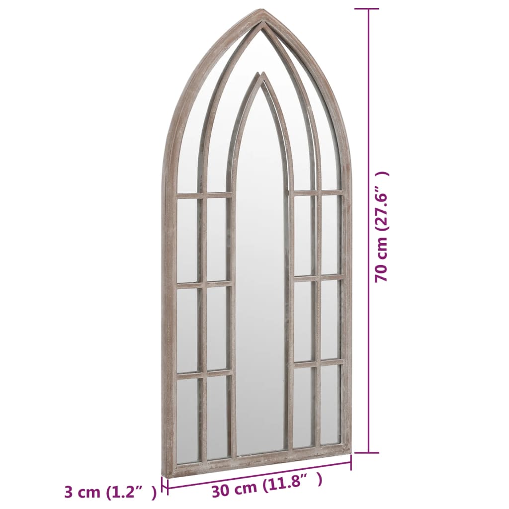 Spiegel 70x30 cm ijzer zandkleurig