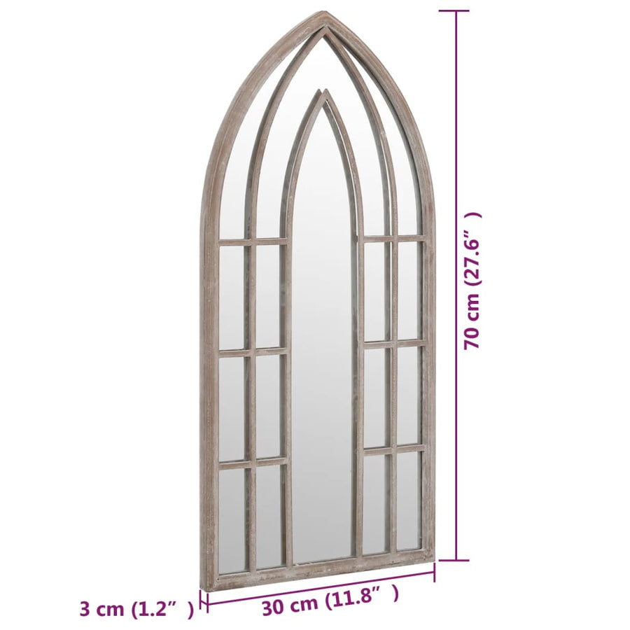 Spiegel 70x30 cm ijzer zandkleurig