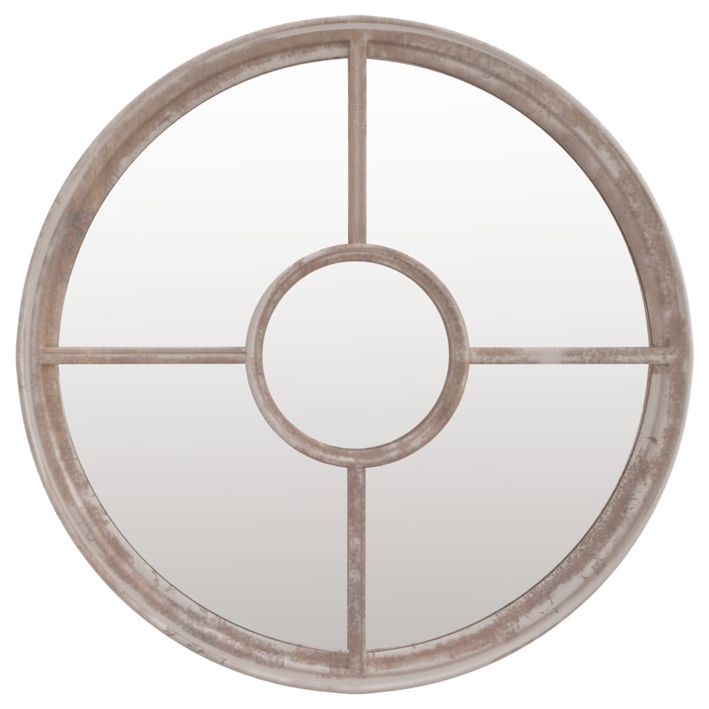 Spiegel Rond 40X4 Cm Ijzer Zandkleurig