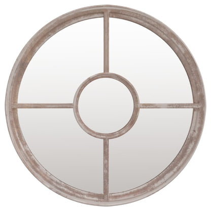 Spiegel Rond 40X4 Cm Ijzer Zandkleurig