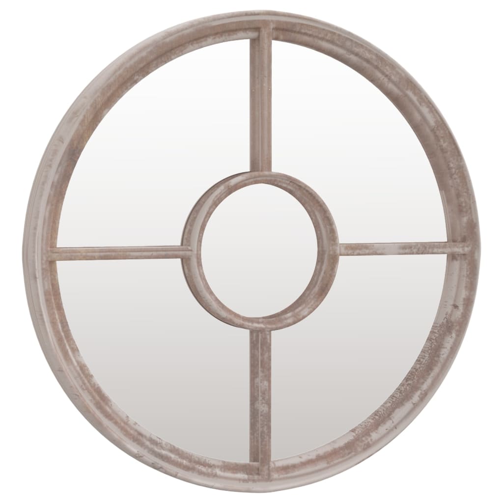 Spiegel Rond 40X4 Cm Ijzer Zandkleurig