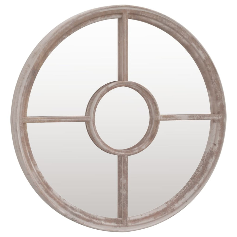 Spiegel Rond 40X4 Cm Ijzer Zandkleurig