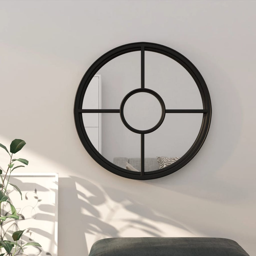 Spiegel Rond 40X4 Cm Ijzer Zwart 40 x 4 cm