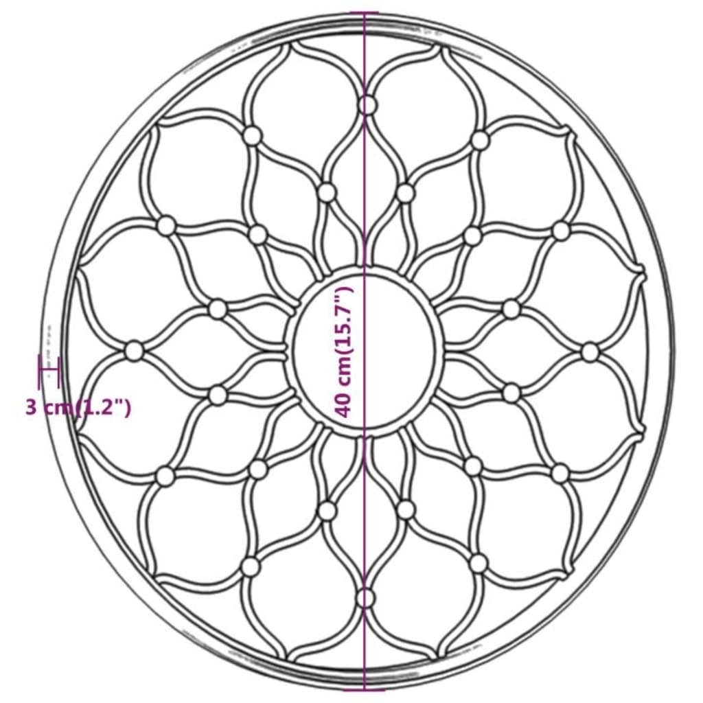Spiegel Rond 40X3 Cm Ijzer Zandkleurig 1 40 x 3 cm