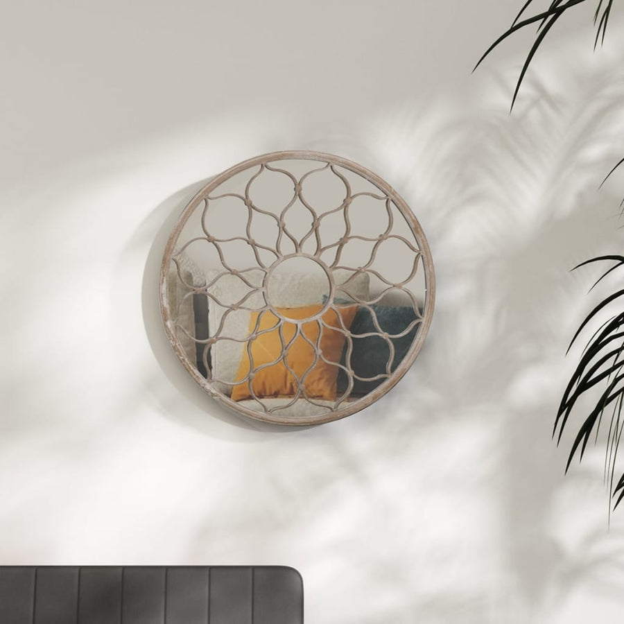 Spiegel Rond 40X3 Cm Ijzer Zandkleurig 1 40 x 3 cm