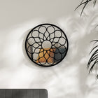 Mirror round 40x3 cm iron black