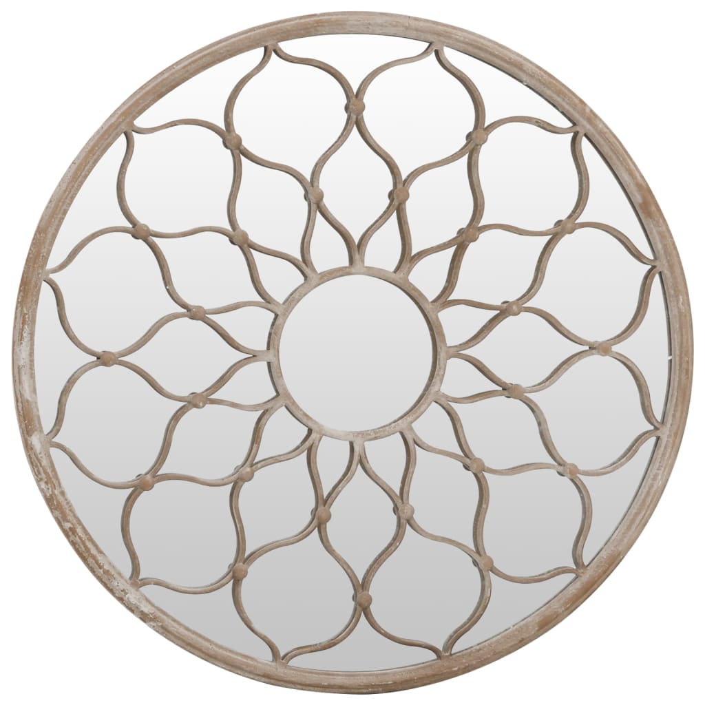 Spiegel Rond Ijzer Kleurig 60 x 3 cm Zand