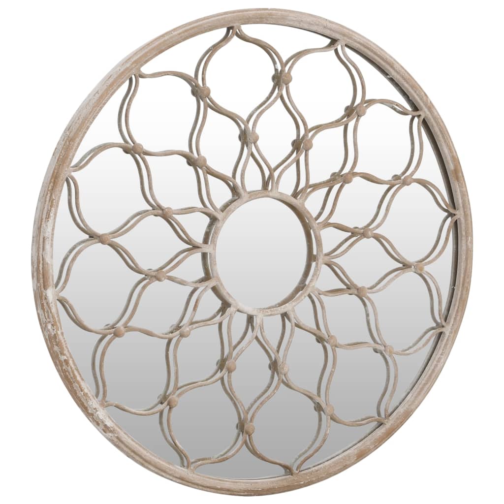 Spiegel Rond Ijzer Kleurig 60 x 3 cm Zand