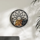 Mirror round 60x3 cm iron black
