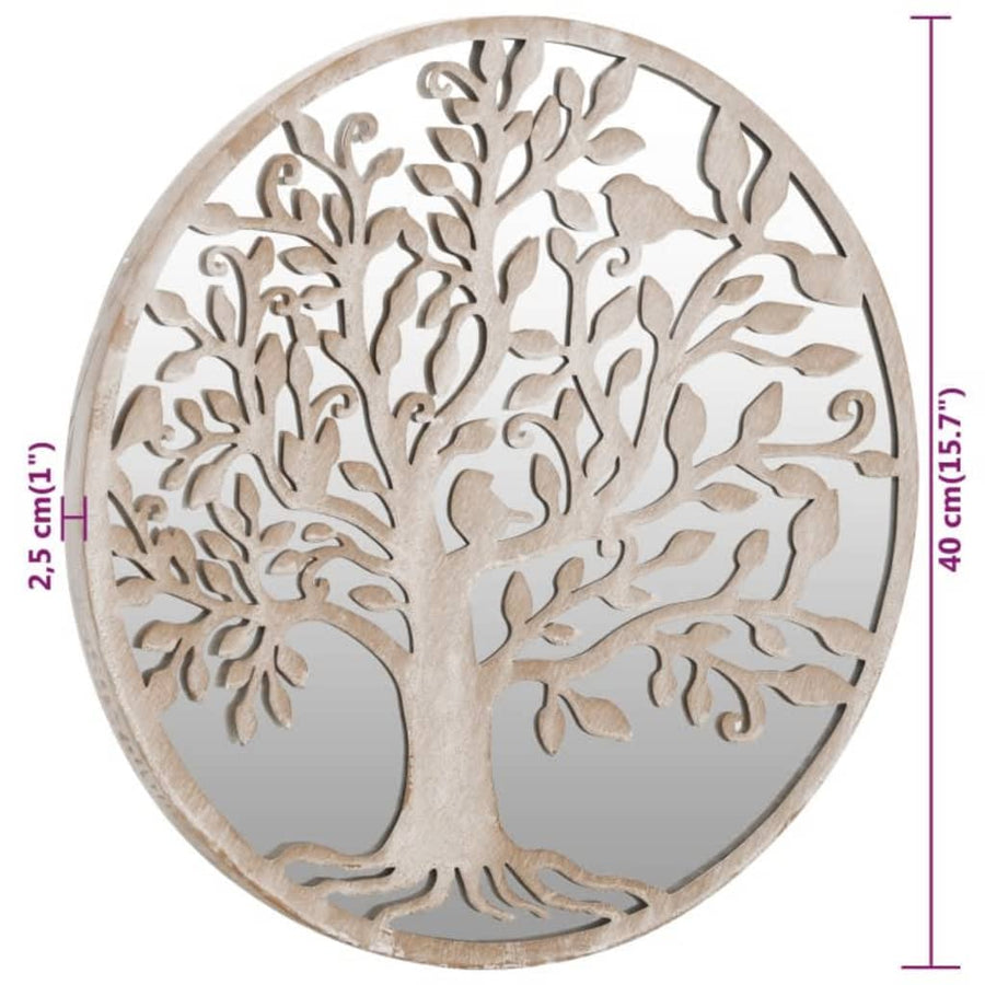 Spiegel Rond 40X2,5 Cm Ijzer Zandkleurig 40 x 2.5 cm
