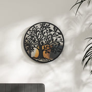 Spiegel rond 60 cm ijzer zwart