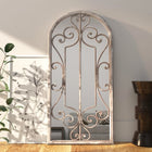 Mirror 100x45 cm iron sand-coloured